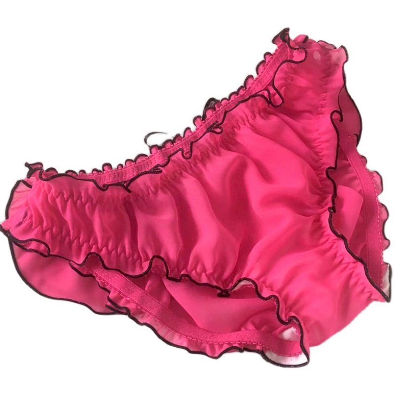 K019 雪纺纱可爱女士三角半包臀内裤男款男士内裤蝴蝶结荷叶边,淘宝优惠券,粉丝福利购,淘宝优惠卷