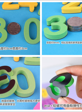 教材号码北欧ins数字1-30冰箱贴