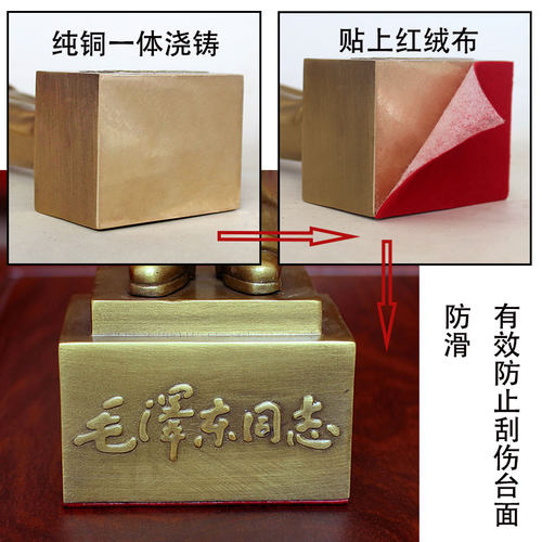 毛主席铜像摆件客厅韶山毛泽东雕像全身纯铜风衣开国挥手紫铜黄铜 - 图2