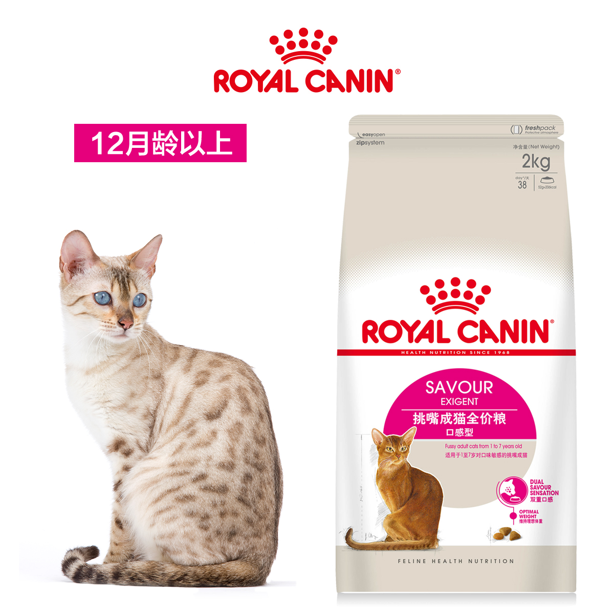 贝多芬宠物/皇家猫粮ES35全能优选成猫粮2Kg口感型挑嘴猫粮包邮-图3