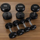Rubber fixed dumbbell gym round head commercial