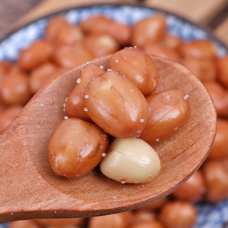 油炸香酥花生米熟红皮花生独立小包装原味咸味下酒菜商用休闲零食