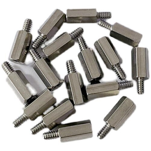 304不锈钢美标英制内外牙六角接线柱VGA电脑DB9串口隔离铜柱6#32 - 图3