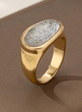 复古宫廷风金色中古戒指