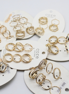 金属风女合金戒指多个一卡