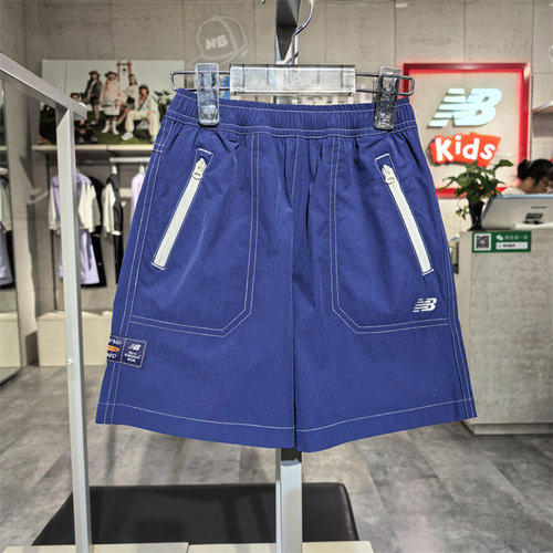 new balance NB25夏款男童女童儿童梭织速干五分裤短裤7VF22063 - 图0