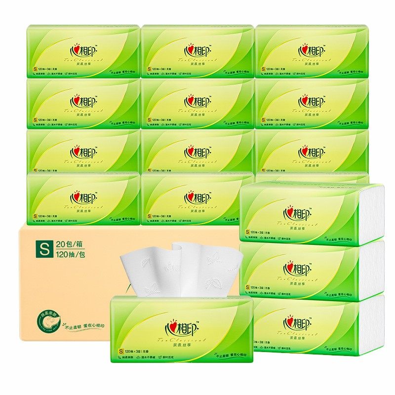 心相印茶语丝享系列实惠家用整箱抽纸卫生纸巾餐巾纸DT15120,淘宝优惠券,粉丝福利购,淘宝优惠卷
