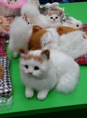 会叫猫咪可爱风公仔手工制作摆件