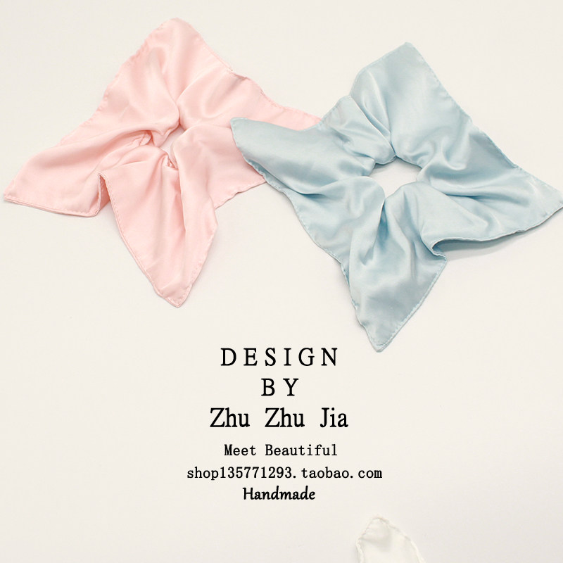 2025新款头绳双层缎面方巾风车发圈复古赫本风发饰头饰头绳大肠圈,淘宝优惠券,粉丝福利购,淘宝优惠卷