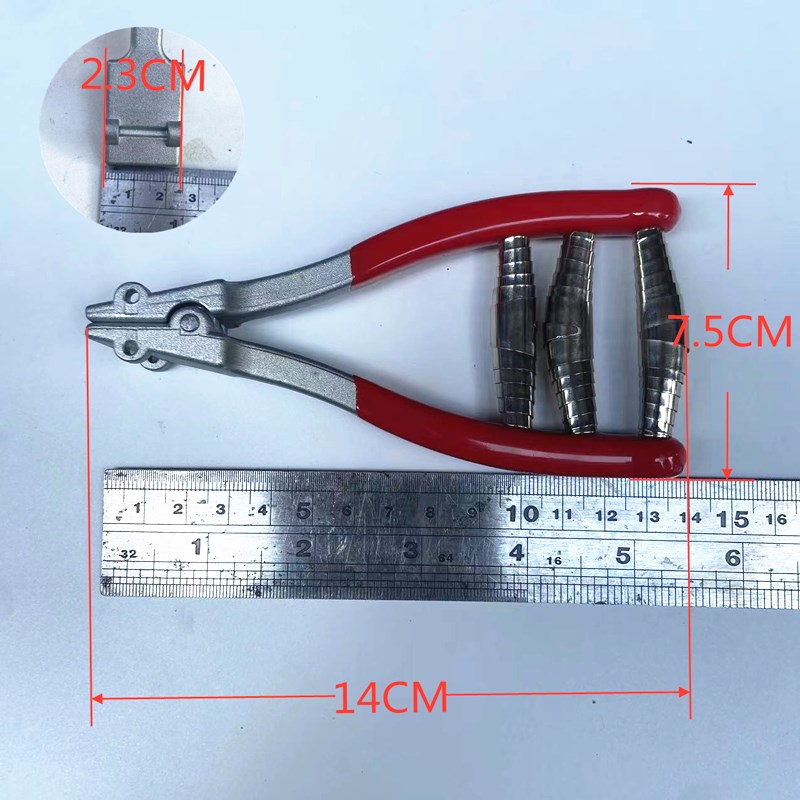 羽毛球网球拍手工拉穿线机起始夹阻钳三弹簧固定工具-图1