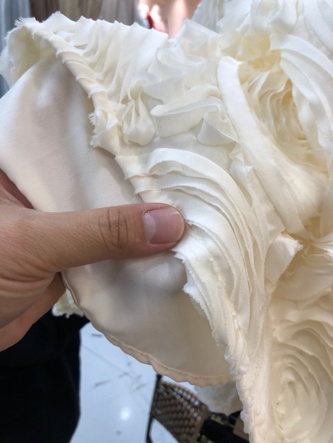 French plagiarism heavy industry three-dimensional flower umbrella skirt with big swing