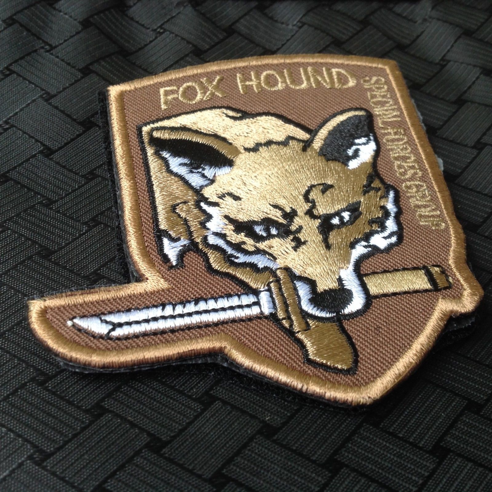 潜龙谍影Foxhound美国海豹突击队猎狐犬特种部队3D刺绣魔术贴棕色-图2