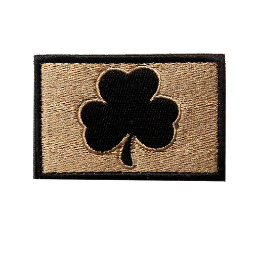 四叶草柔和爱尔兰胸章刺绣魔术贴臂章徽章个性军迷背包补丁贴4色 - 图3