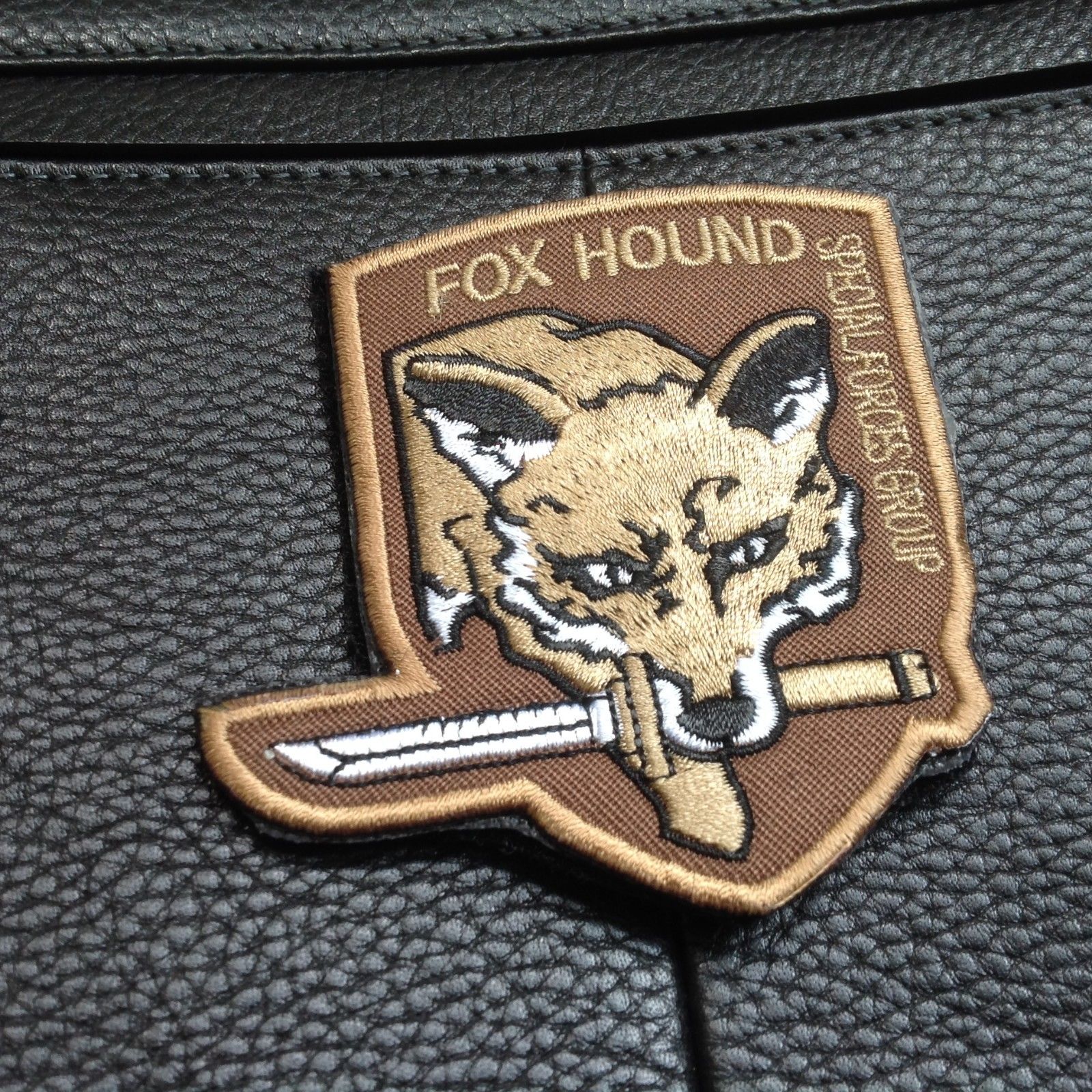 潜龙谍影Foxhound美国海豹突击队猎狐犬特种部队3D刺绣魔术贴棕色-图3
