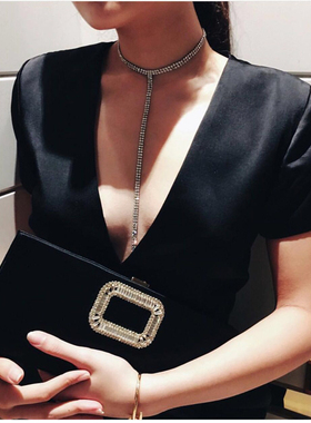 欧美潮人个性百搭超闪女学生颈链