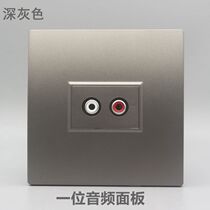 Dark Grey 86 Type One Red White Audio Free Solder Wire Socket AV Lotus Dual Audio Screw screw pressure line panel