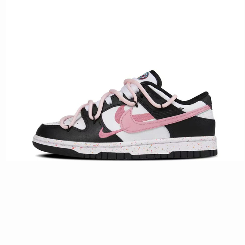 球鞋定制Nike Dunk Low Multi Color情人节低帮黑粉彩点板鞋-图3