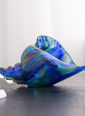 彩色海螺琉璃摆件客厅酒店办公室