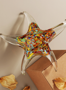 琉璃彩色海星摆件现代客厅样板房