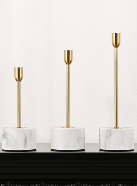 新中式金属烛台摆件简约现代客厅