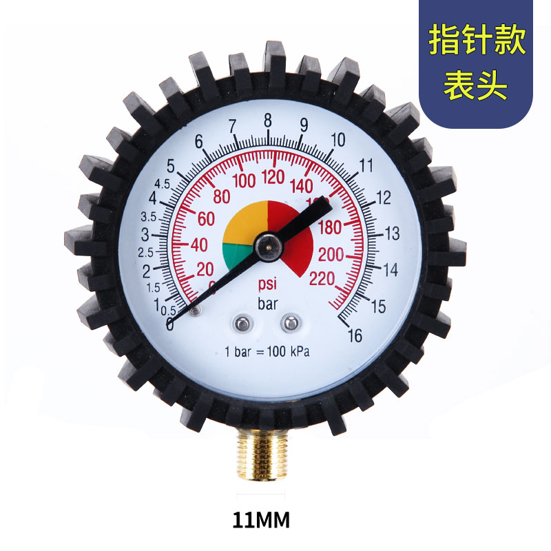 数显油浸高精度汽车胎压计车用胎压表轮胎气压表胎压充气枪表头-图3