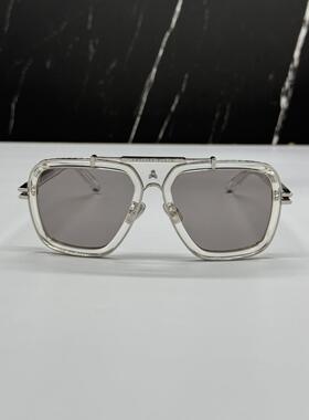 Philipp Plein  SPP109V 79F透明银飞行员FRAMES太阳眼镜