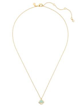 Kate Spade Everyday珐琅项链in水晶蓝色金色
