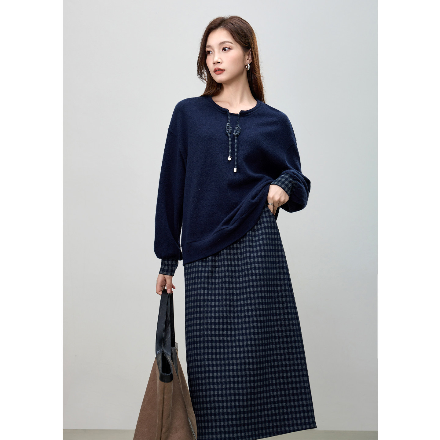 【商场同款】Smen诗萌卫衣半身裙套装2025冬季新款时尚套装女,淘宝优惠券,粉丝福利购,淘宝优惠卷