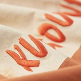 Хлопковый лонгслив с круглым воротником, демисезонное трендовое базовое приятное телу термобелье, с вышивкой