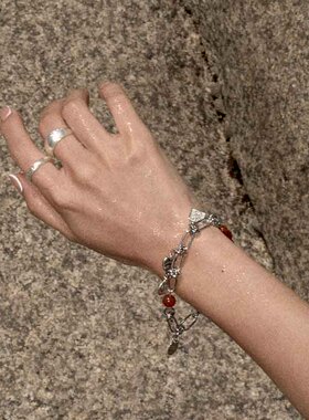 戒指开口925925纯银拉丝磨砂