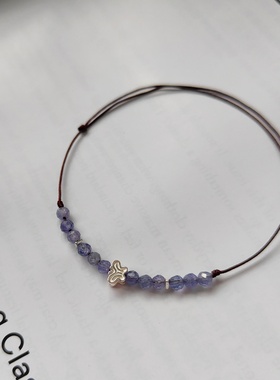 兰汀原创天然坦桑石小珠手链