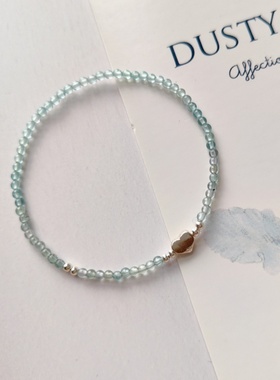 清新夏日海蓝托帕石迷你手串