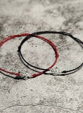 光隅925银十字微镶锆石手链