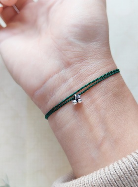 原创925银迷你巨小樱桃细红绳