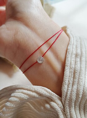 小小精致925银闪锆石细手绳