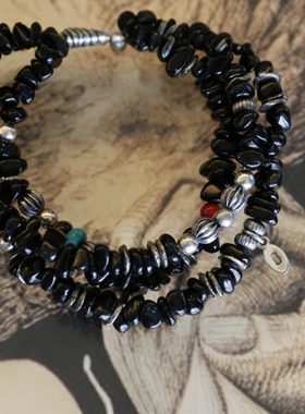 amp japan / Tumble Stone Long 不规则天然石项链 16AHK-455