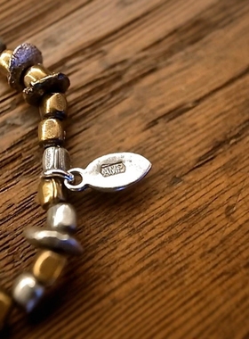 amp japan / 19cm“seed beads”黄铜珠子手链 11AHK-680