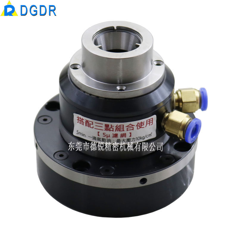 高精度后拉式气动旋转卡盘 小型气动夹头 中空气动回转夹头夹具,淘宝优惠券,粉丝福利购,淘宝优惠卷