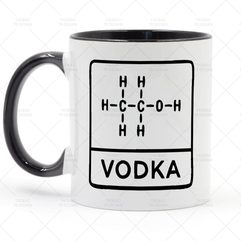 VODKA Chemistry Formula 伏特加酒化学公式 陶瓷马克杯 - 图0