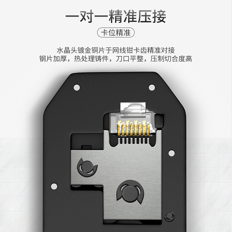 山泽YS-218（SAMZHE）网线钳 网络电话水晶头工程压线钳 省力弹簧设计双用压剥剪钳 电脑网线电话线压接工具 - 图3