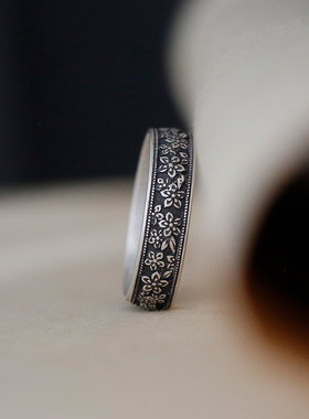 女990足银民族风文艺复古戒指