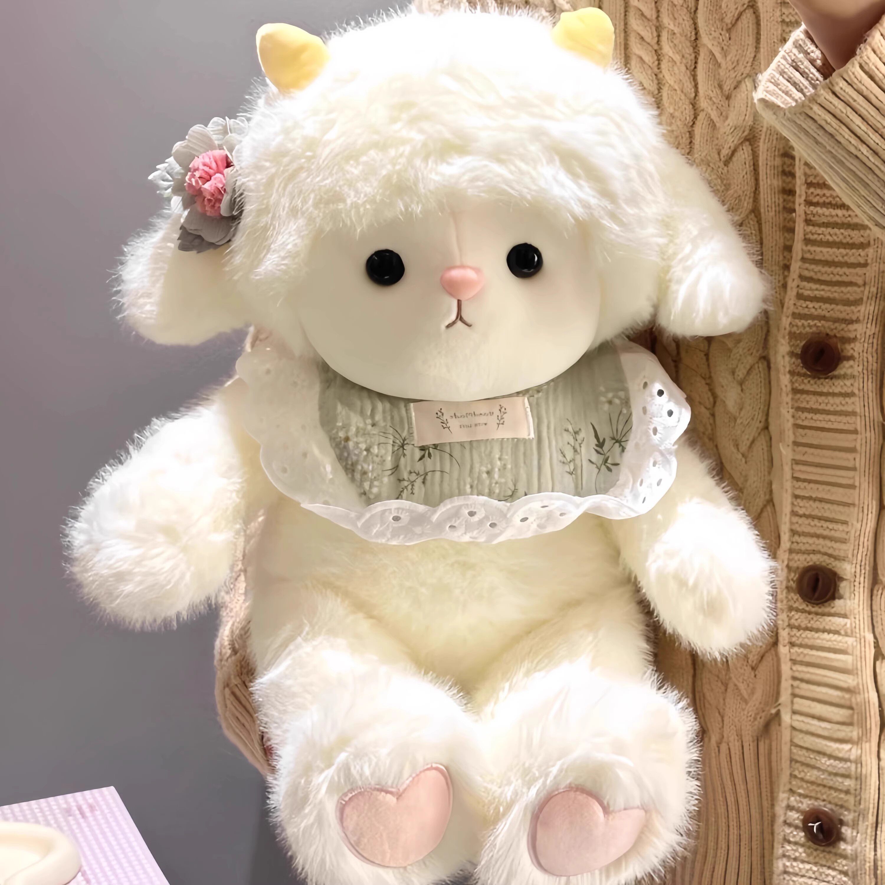 可爱安抚小羊玩偶公仔毛绒玩具睡觉抱枕送女朋友闺蜜儿童生日礼物,淘宝优惠券,粉丝福利购,淘宝优惠卷