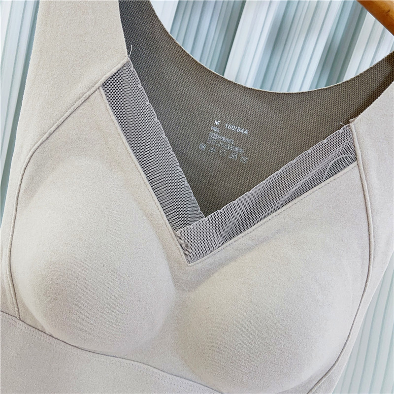 正品8803秋冬季石墨烯保暖内衣背心女固定一体杯修身打底发热上衣,淘宝优惠券,粉丝福利购,淘宝优惠卷