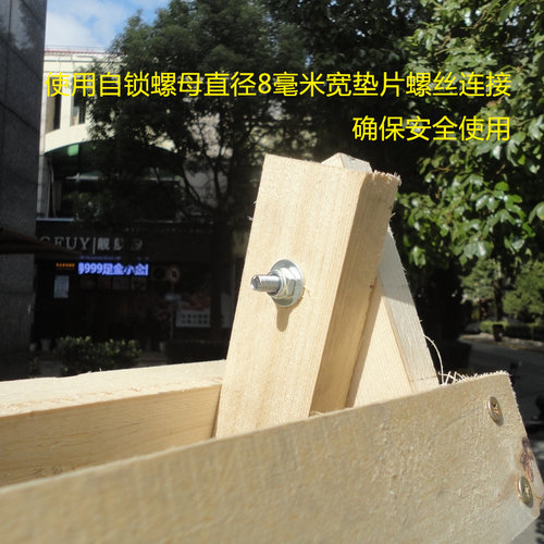 炫崇实木木梯工地水电装修木工工程行走梯便携式电工绝缘安全梯子-图2