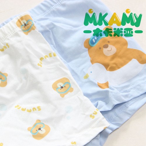 2尼多熊新款儿童内裤5男童小孩纯棉平角短裤724青少年四角内裤岁 - 图1