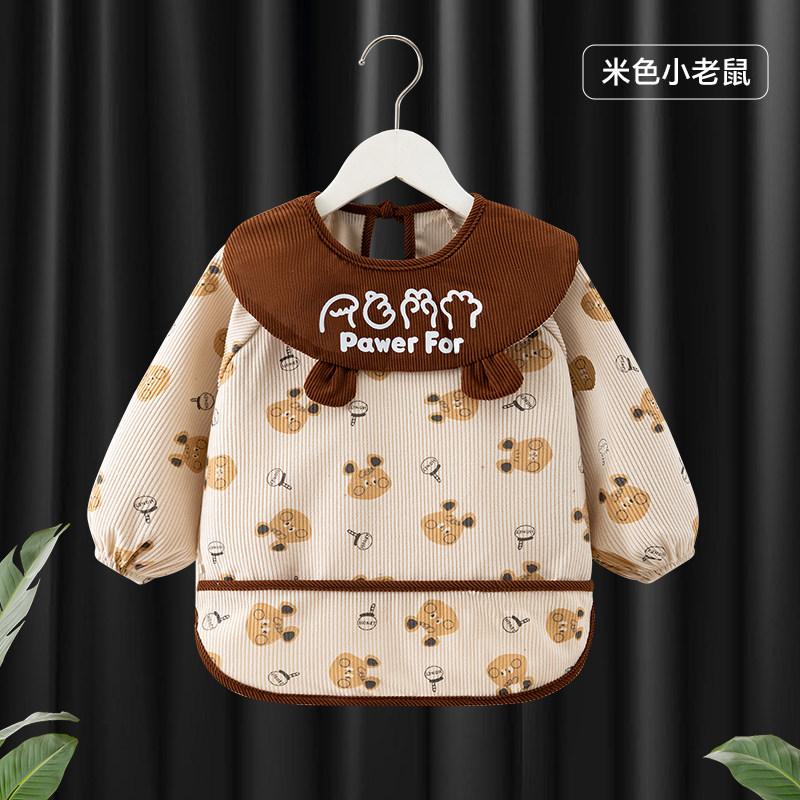 儿童罩衣防水防脏女宝宝画画围兜男小孩吃饭秋冬外套护衣正穿衣,淘宝优惠券,粉丝福利购,淘宝优惠卷