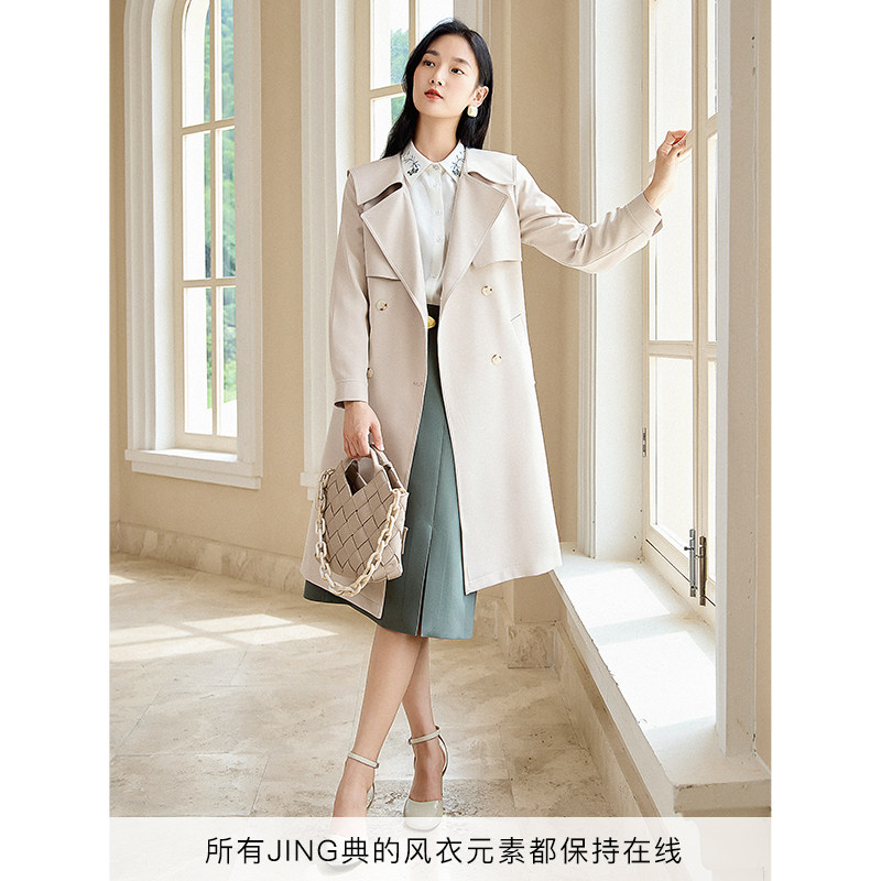 气质风衣女中长款2022今年秋装新款 衣香丽影风衣