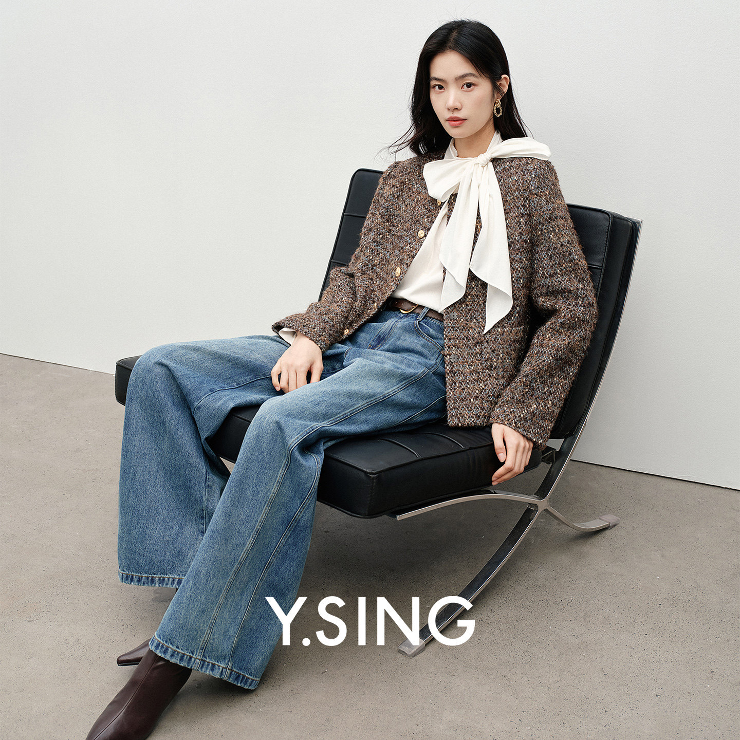 衣香丽影小香风外套女2026春装新款粗花呢咖色小个子羊毛短款上衣,淘宝优惠券,粉丝福利购,淘宝优惠卷