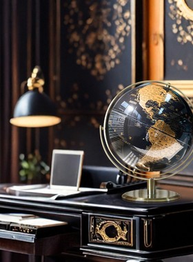 2025新款地球仪高档摆件书房欧式