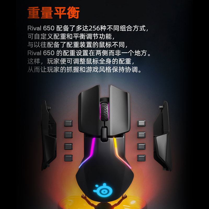 Steelseries赛睿Rival 650双模电竞无线鼠标游戏专用可充电可有线 - 图0